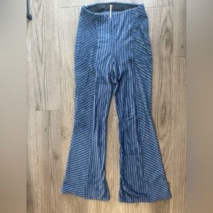 Free People Slim Pull-On Velvet Flare Pants